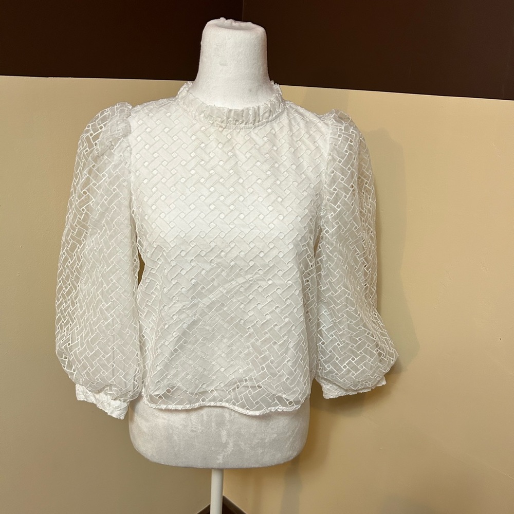 Zara eyelet blouse